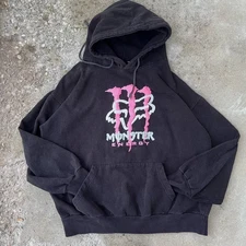 Monster Energy Fox Racing Pink Design Retro Hoodie Graphic