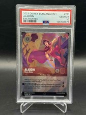 2023 DISNEY LORCANA EN 1 - IL PRIMO CAPITOLO #211 ALADDIN - EROICO FUORILEGGE PSA 10