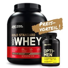 Optimum Nutrition 100% Whey Gold Standard 2270g Bonus Opti-Men Multivitamin