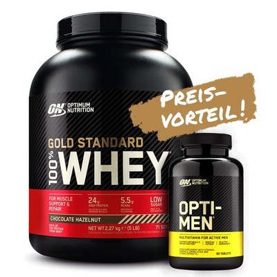 Optimum Nutrition 100% Whey Gold Standard 2270g Bonus Opti-Men Multivitamin