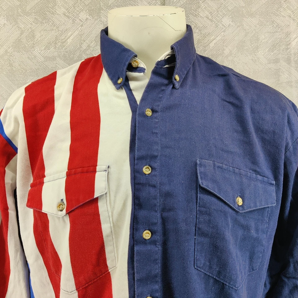 Camisa Roper Rodeo Azul Para Hombre Grande Roja Blanca Azul Western Botón Manga Larga De Colección Foto 2 de 4