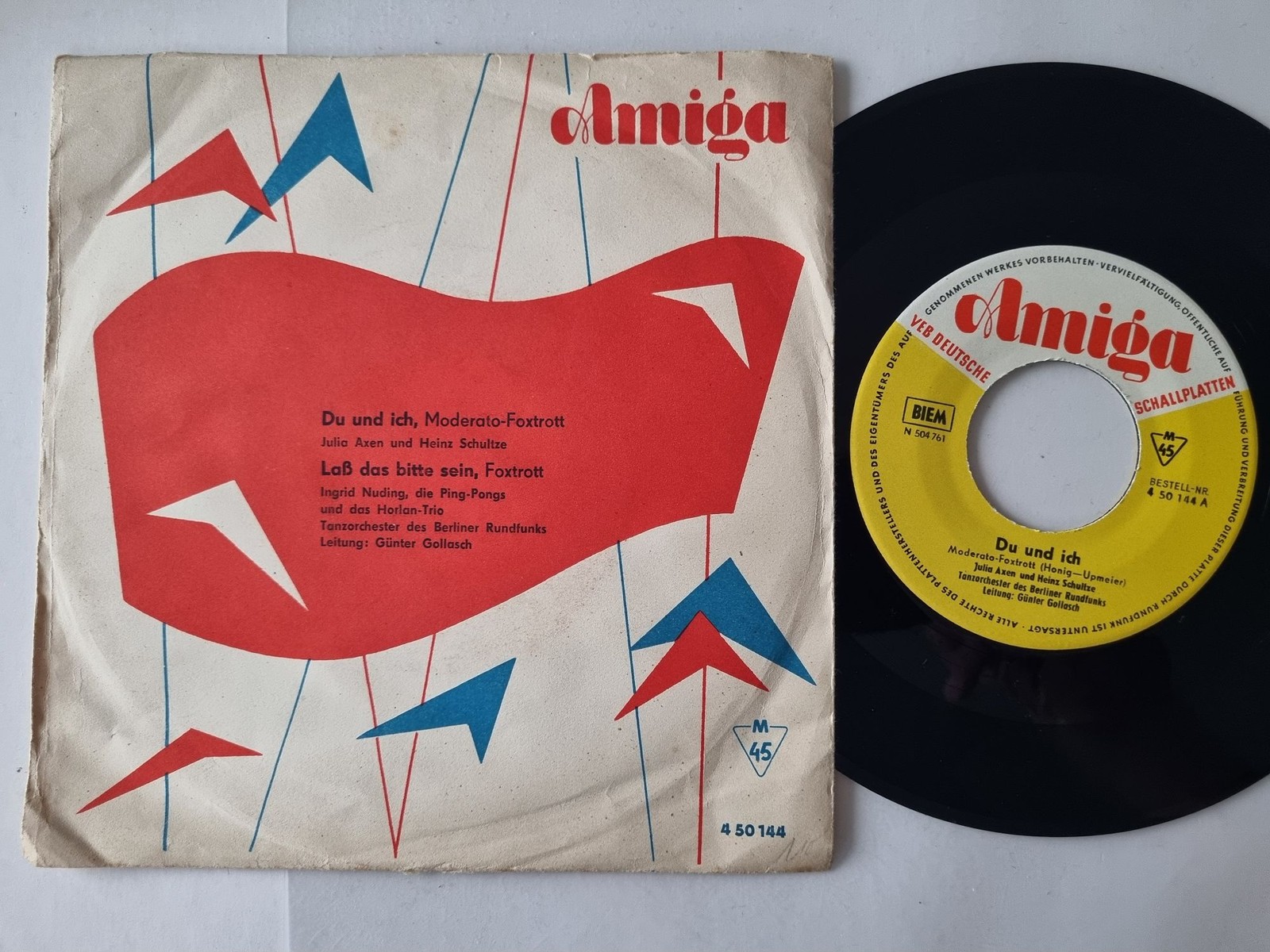 Julia Axen und Heinz Schultze/ Ingrid Nuding - Du und ich 7'' Vinyl Amiga
