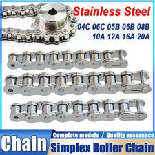 Stainless Steel Simplex Roller Chain QUALITY PRODUCT 04C 05B 06B 08B 10A 12A 16A