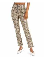DANIELLE BERNSTEIN Womens High Waist Pants Zippered Exposed Front Zipper