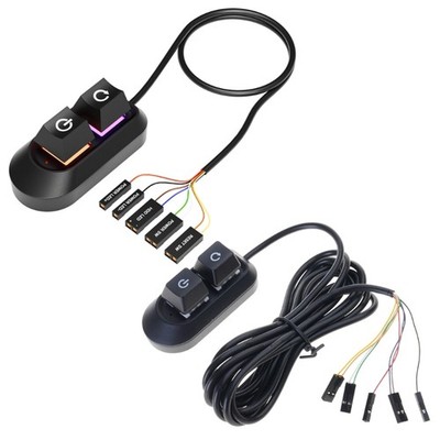 Computer Case Power Button Switching Extension with LED for Home and Office