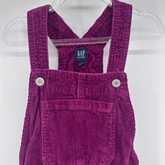 GAP Niños Pana Púrpura Mono Mameluco Mono Conjunto, Talla S Foto 3 de 4