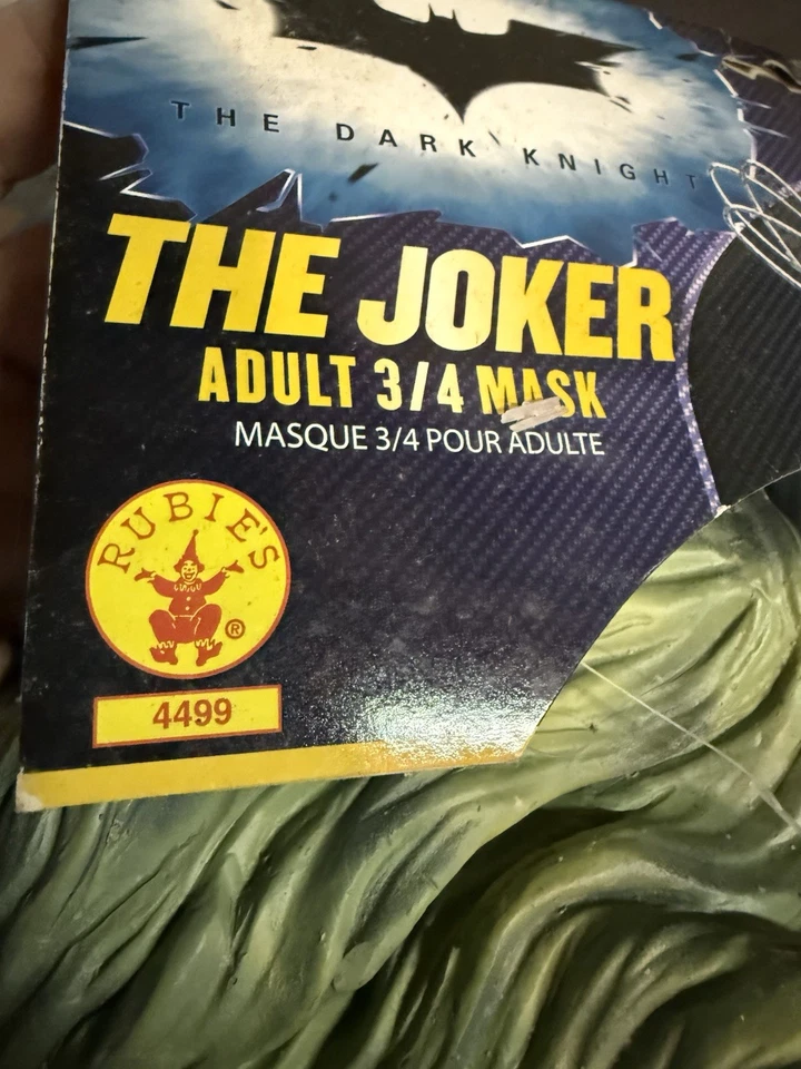 Rubies The Dark Knight JOKER 3/4 Latex Mask - New - Image 2 of 4