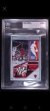 MICHAEL JORDAN BGS BAS AUTHENTIC CUT AUTO CUSTOM TRADING CARD LOGO PATCH 1/1