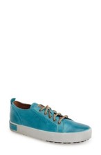 BLACKSTONE JL21 Sneaker in Turquoise Blue Leather Size 38