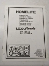 HOMELITE ILLUSTRATED PARTS CATALOG MANUAL LIST BOOK CHAIN SAWS LX30 BANDIT 18823