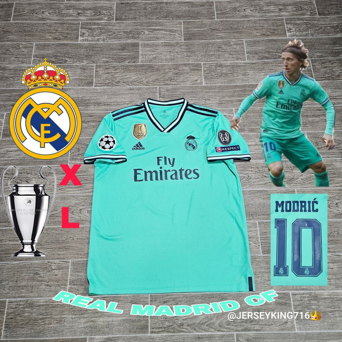 Adidas Real Madrid CF Luka Modric #10 19/20 third Soccer Adidas Real Madrid CF Luka Modric #10 19/20 third Soccer
