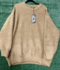 Future Collective Women's Crewneck Relaxed Teddy Sweater Stretch Size 4XL NWT