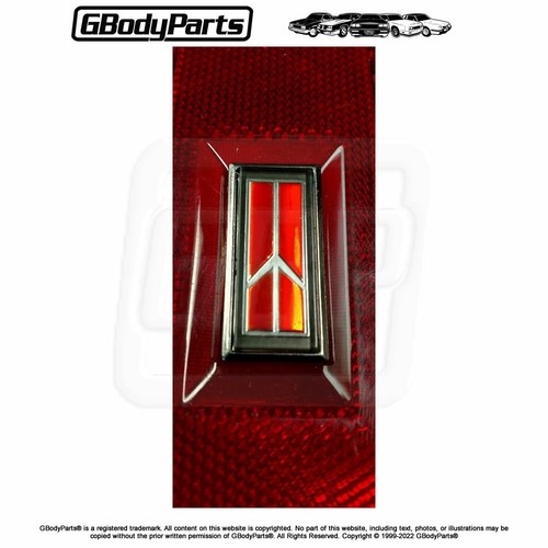 86-88 Cutlass CORRECT Color Metal Base Tail lights Tail Lens ROCKET EMBLEM each - Picture 2 of 2