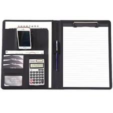A4 PU Leather Clipboard Folder Organiser Holder Business Conference File Filofax