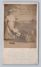 Antique Baby Carriage Advertising RPPC Allwin Folding Go-Cart Photo UDB 1900s