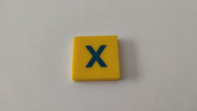 Buchstabe X Ersatzteil Brettspiel Scrabble Junior Mattel Games #B82