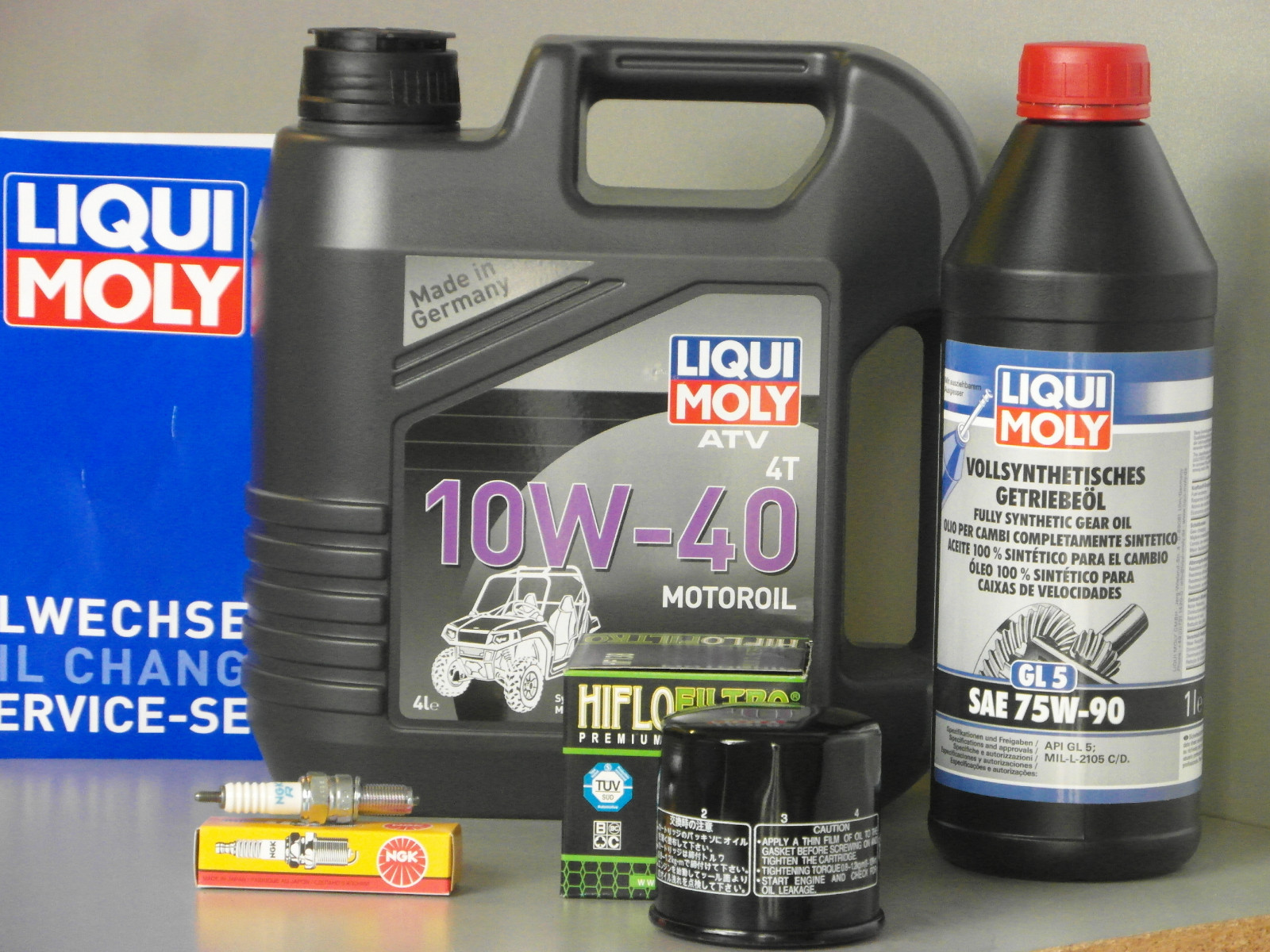 Maintenance - Set Suzuki Lt-A Lt-F 400 King Quad Eiger 4x4 With Oil Filter Spark