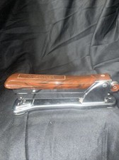 Vintage Ace Aceliner Stapler Model 502 Brown Woodgrain Made in USA Estate Find