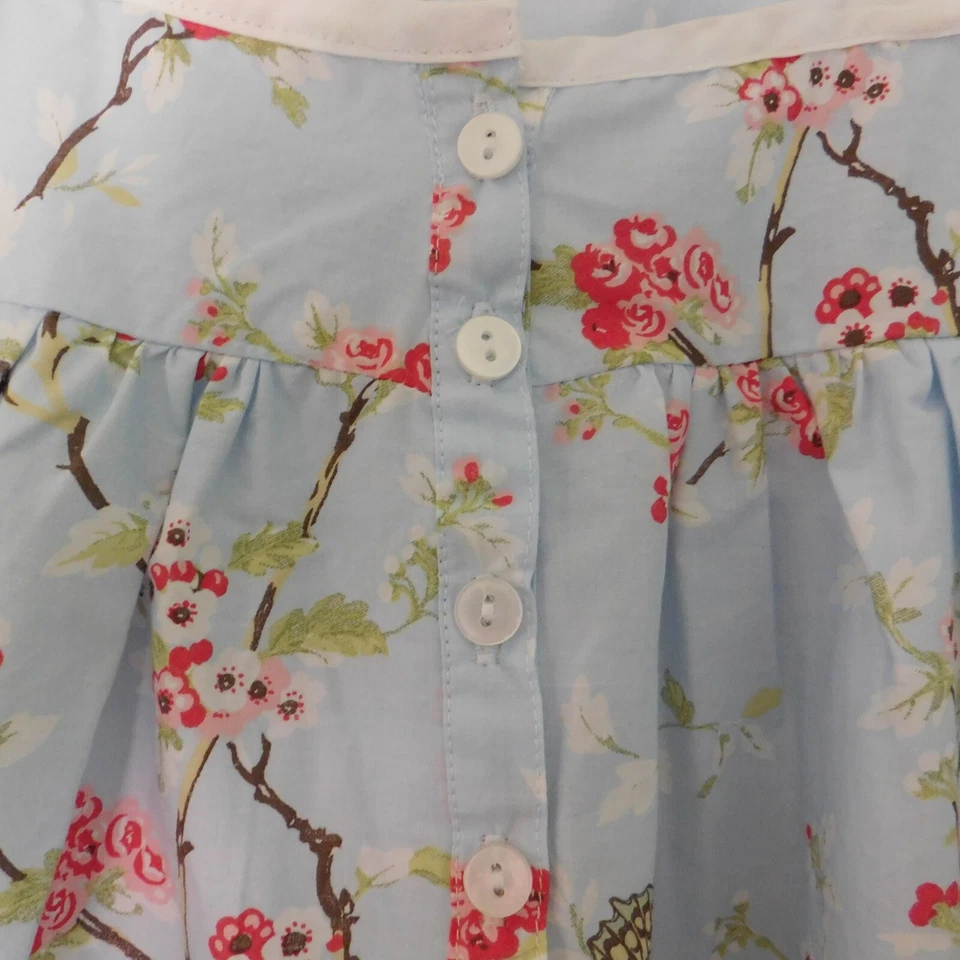 NOVA Camisola de Algodão Portuguesa Sem Mangas Azul Floral Algodão Gramado Tamanho Grande - Imagem 3 de 4