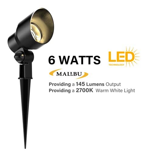 Malibu Low Voltage Floodlight LED Outdoor Landscape Lighting 6W Garden