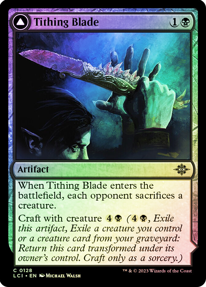 MTG FOIL Tithing Blade Consuming Sepulcher - The Lost