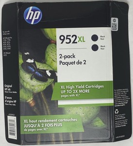 hp 952xl black 2 pack