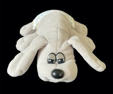 Vtg Tonka Pound Puppies Gray Newborn w Diaper Puppy Dog 8" Plush Stuffed Animal