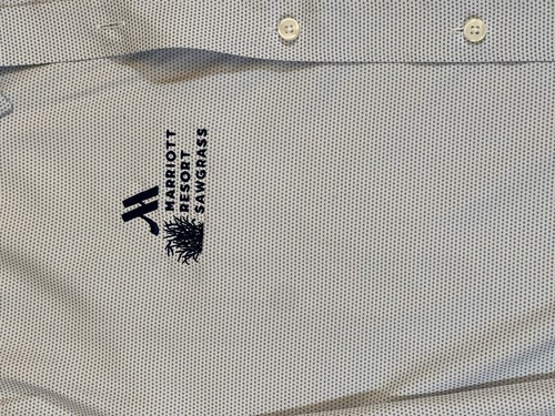 Cutter & Buck Men's Size XL L/S Shirt Light Blue Marriott Resort Sawgrass Logo - Picture 3 of 8