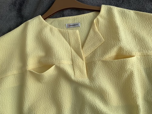Damart Damen gelbe Bluse Größe 16 neu ohne Etikett - Bild 3 von 4