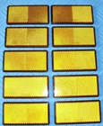 10 X AMBER REFLECTORS SIDE MARKER/TRAILER/TRUCK/LORRY/DRIVEWAY - SELF ADHESIVE