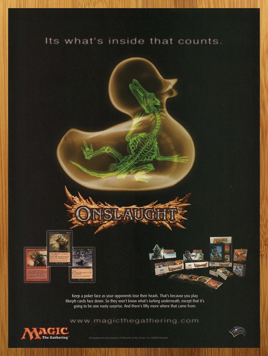 2002 Magic The Gathering Onslaught Print Ad/Poster MTG CCG