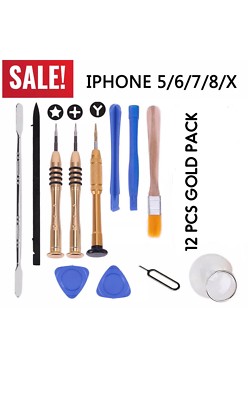 Phone Screen Open Fix Repair Tool Kit Screwdriver Set for iPhone 8 7 XS ...
