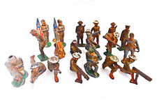 WWI British / US Army Metal Infantry lot of 19 figures