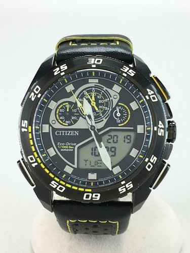 CITIZEN Promaster Eco-Drive U700-S098041 Quartz Ana-Digi Watch Leather Belt  Used | eBay
