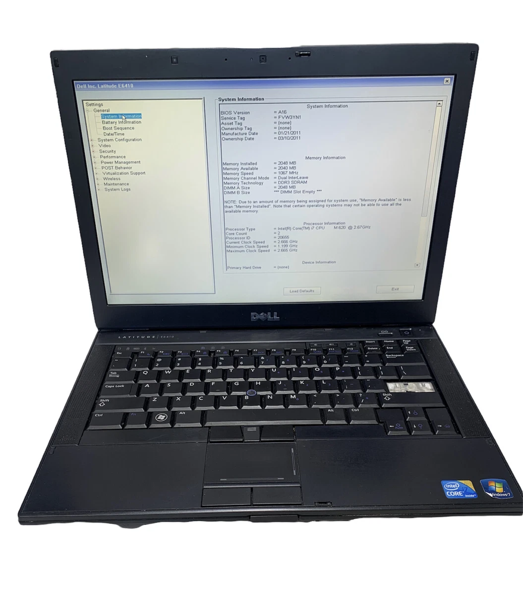 Dell Latitude E6410 Intel Core i7 1st Gen. PC Laptops & Netbooks 
