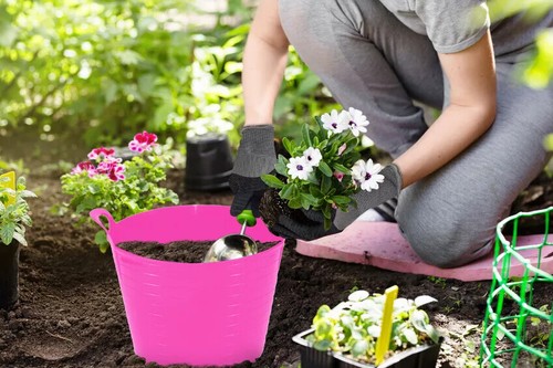 [Set of 7] Plastic 20L Flexi Tub Garden Feed Trug Flexible Storage Carry Bucket - Picture 90 of 111