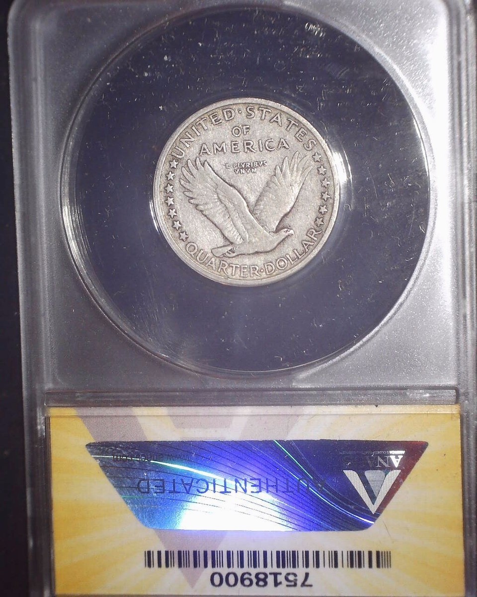 1917-S Standing Liberty Quarter, ANACS VF25, Type one, Tougher