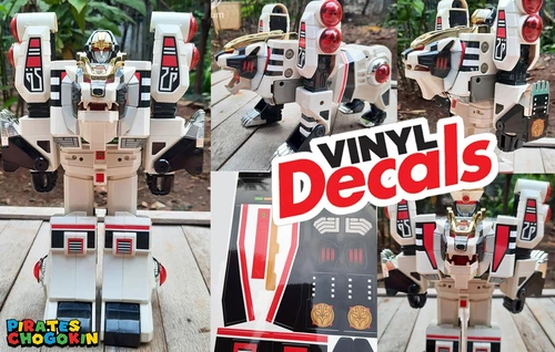 Decals Sticker Replacement Dx vintage White Tigerzord Power Ranger Mighty Morphi