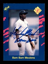 1990 Classic Blue #133 Bam Bam Meulens On Card Autograph