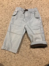 JANIE and JACK sz 12-18 M Pants LIGHT GREEN Lined w/ pockets Z21