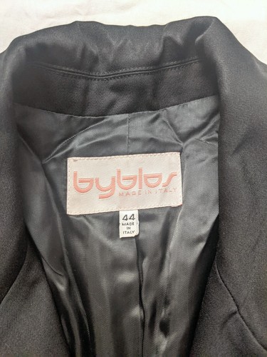 Byblos Giacca Cappotto Donna Nero Made Italy Lana Bottoni Sfalsati It 44 L Large - Picture 5 of 12