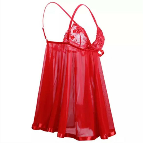 UK Plus Size 8-32 Sexy Women Lace Lingerie Floral Nightwear Sleepwear And Thong - Picture 25 of 36