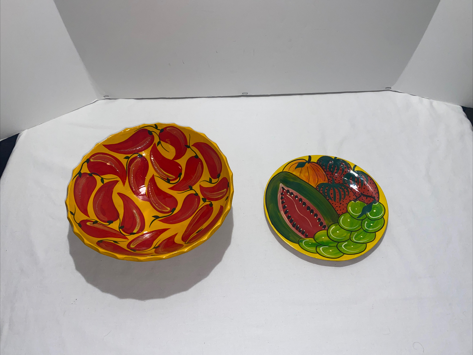 Clay Plate And Bowl, Made In Mexico