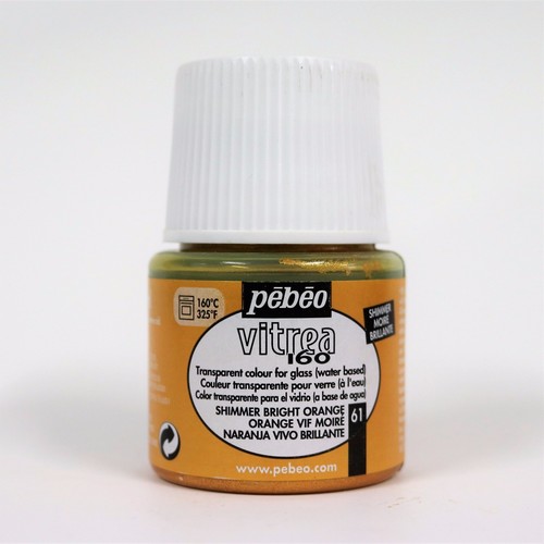 Pebeo Vitrea 160 Oven Bake Glass Paint 45ml Gloss, Frost & Shimmer