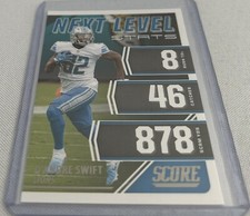 2021 Panini Score Football D'Andre Swift Detroit Lions Next Level Stats #NL21