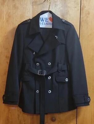Spago Uomo Black Trench Coat