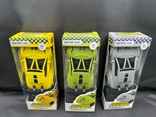 (3) Extreme Racing Remote Control Cars Yellow Gray Green M45  ALL THREE INCLUDED
