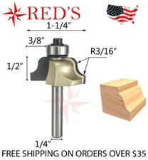 Tideway Carbide Pro LC08011204 1-1/4" DIA Roman Ogee 1/4" shank router bit
