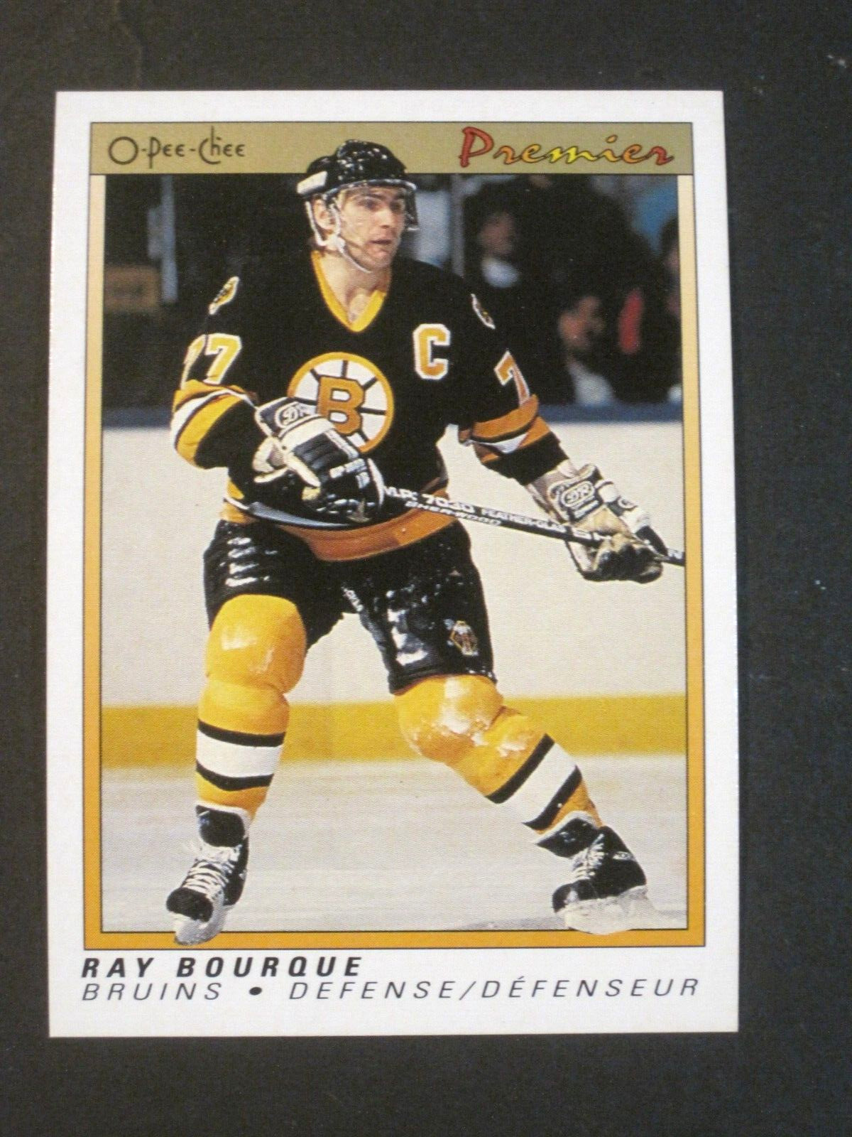 1990-91 O-PEE-CHEE PREMIER RAY BOURQUE BOSTON BRUINS CARD #9!!!