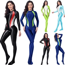 AMORESY Women Glitter Patchwork Jumpsuit Leotards Bodysuit Catsuit Yoga Pilates